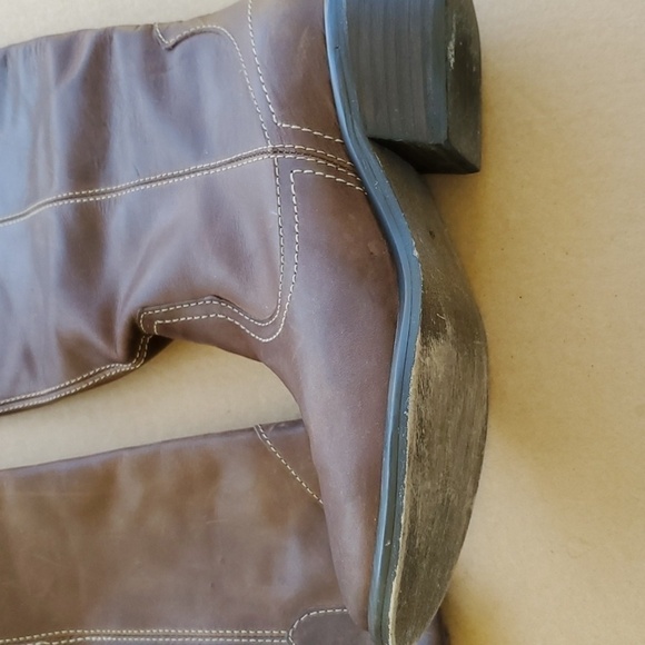 Brazilian made brown leather upper boots size 6m - Picture 2 of 13